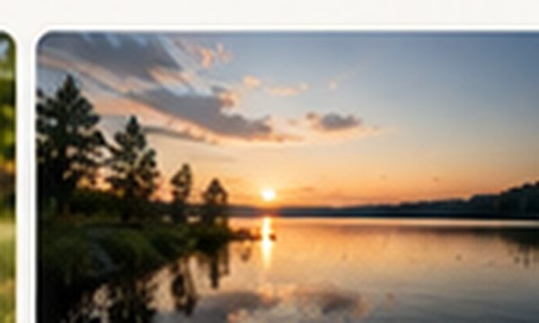 Тихий вечер у озера, иллюстрация