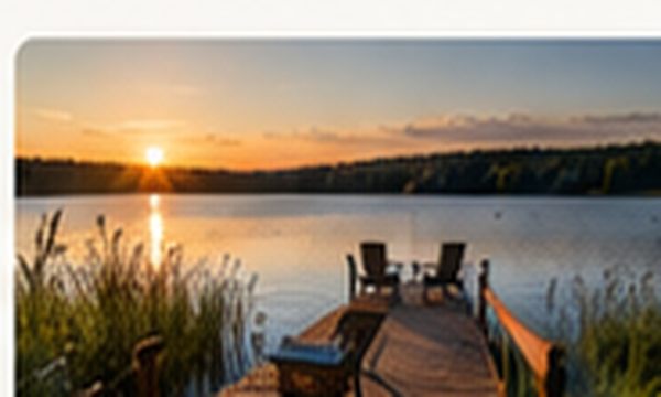 Причал на закате, иллюстрация