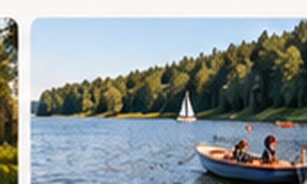 Лодка на воде, иллюстрация